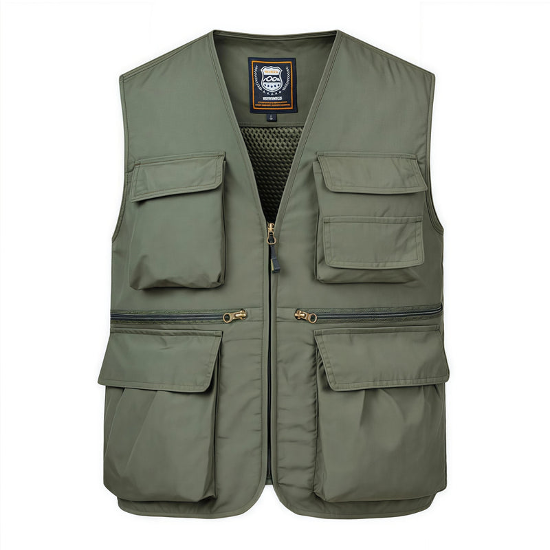 Multi-pocket Breathable Outdoor Fishing Vest Outdoor Casual Fashionable Versatile Men's Sleeveless Top Comfortable Fit