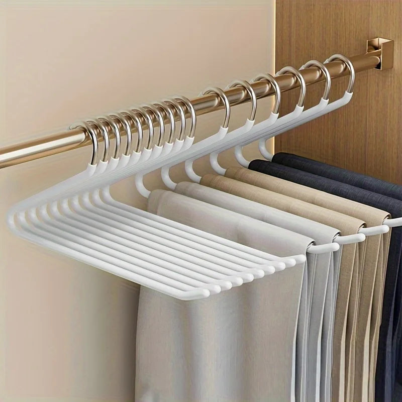 5pcs Metal Pants Hangers, Durability,Non-Slip Closet Organizer – Ideal for Home Storage, Hangers for Clothes.trouser hanger