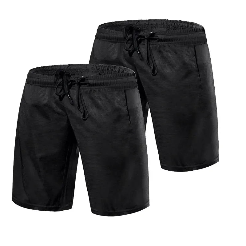Men Summer Ice Silk Sport Shorts Quick‑Dry Breathable Cool Casual Shorts For Gym Running Jogging Beach Fitness Outdoor