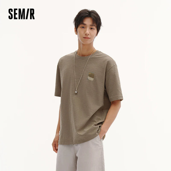 អាវយឺត Semir សម្រាប់បុរសនិងស្ត្រី ដៃខ្លី លំនាំក្រាហ្វិក ទាន់សម័យ រដូវក្តៅ ឆ្នាំ២០២៦ ស្ទីលធម្មតាប្រចាំថ្ងៃ