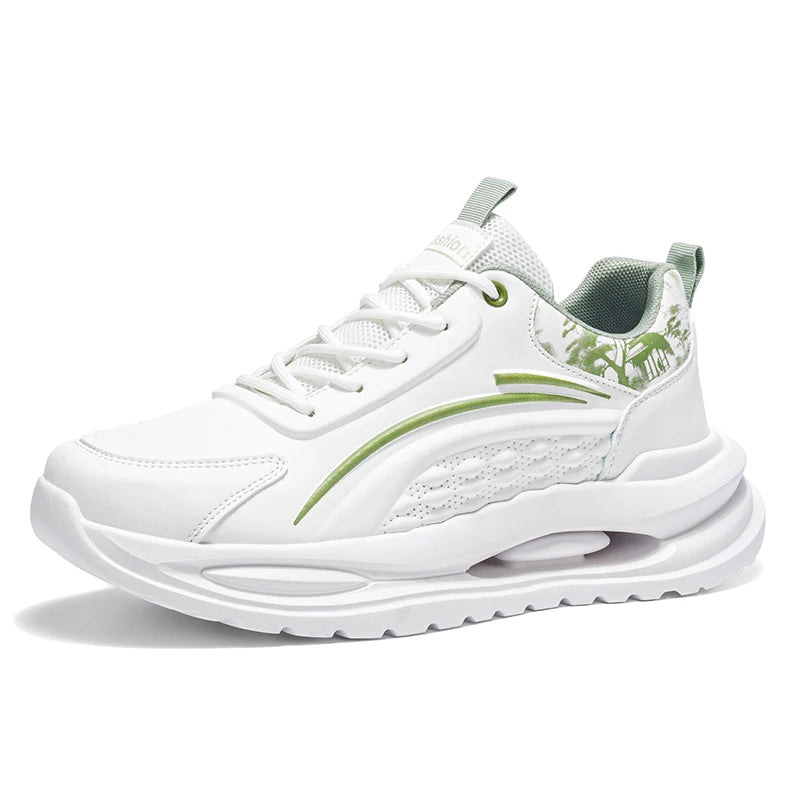 Men's casual lightweight sneakers Four seasons new breathable soft-sole outdoor racing running shoes student speed sports shoes