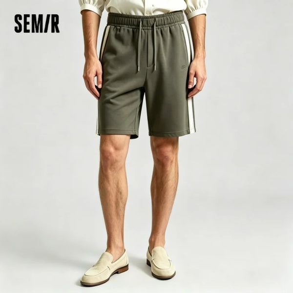 ខោបុរស Semir ស្លៀកនៅផ្ទះ រចនាបទស្ព័របែប Vintage ប៉ាក់ពណ៌ Block Webbing អាវយឺតសម្រាប់រដូវក្តៅឆ្នាំ 2026