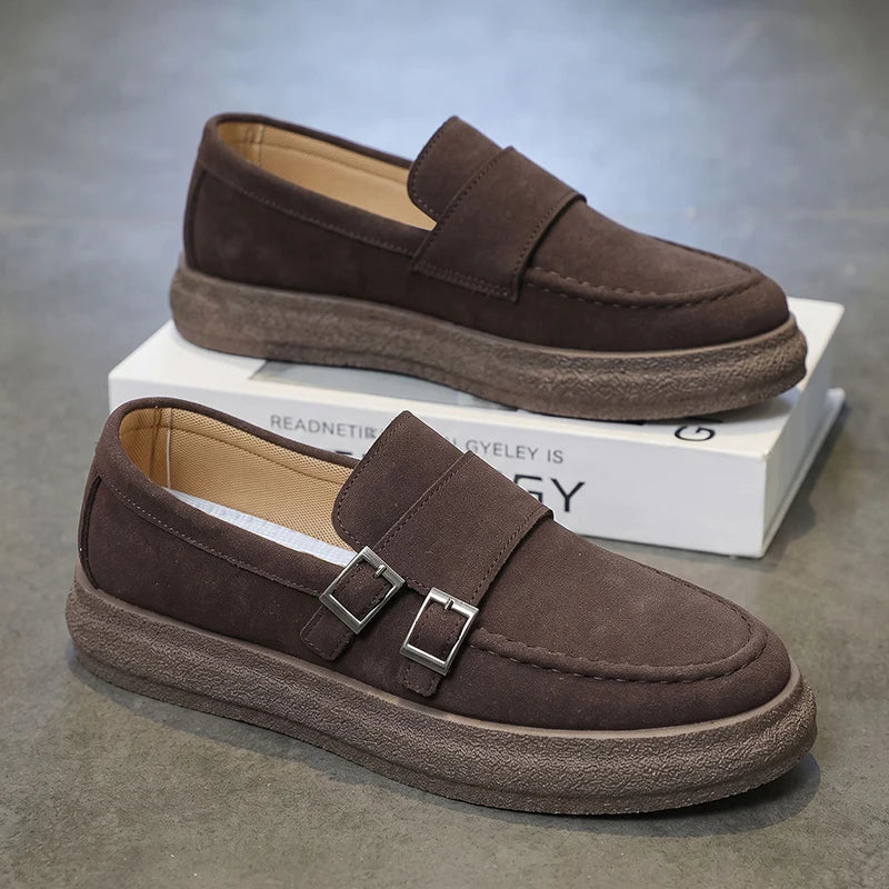 Men's slip on Lazy casual shoes four seasons new breathable light soft-sole non-slip comfort youth Joker outdoor walking shoes