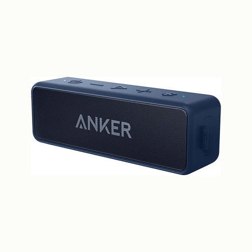 Anker Soundcore 2 Portable Wireless Bluetooth Speaker Better Bass 24-Hour Playtime 66ft Bluetooth Range IPX7 Water Resistance Black and Blue CHINA