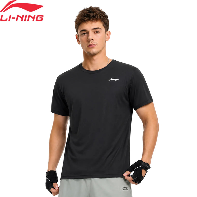 អាវយឺតហាត់ប្រាណបុរស Li-Ning LN ស្ងួតលឿន 88% Polyester 12% Elastane ទំហំធម្មតា អាវហាត់ប្រាណ LiNing ដែលមានខ្យល់ចេញចូលបាន ATSW165