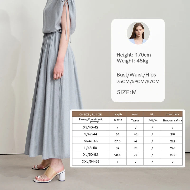 អាវ Amii Minimalism Chiffon ពាក់កណ្តាលសំពត់សម្រាប់នារី រដូវក្តៅឆ្នាំ ២០២៥ អាវថ្មីមូលដ្ឋានពណ៌រឹង លក់ដាច់ដោយឡែក សំពត់បត់ផ្នត់ 12552059
