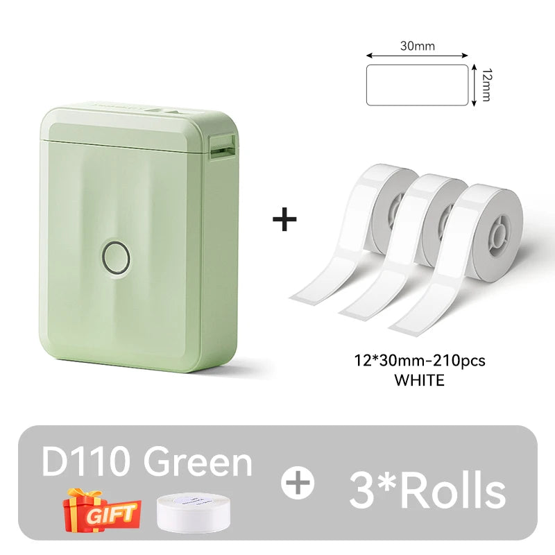 Mini Portable NIIMBOT D110 Switch Label Printer Inkless Thermal Label Self-adhesive Sticker Home Wireless Labeling Machine