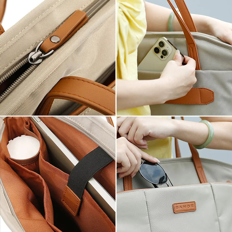 BANGE New Hot Women’s Tote Bag Padded Single Shoulder Bag Large Capacity Student College Crossbody Bag Casual Outdoor Handbag