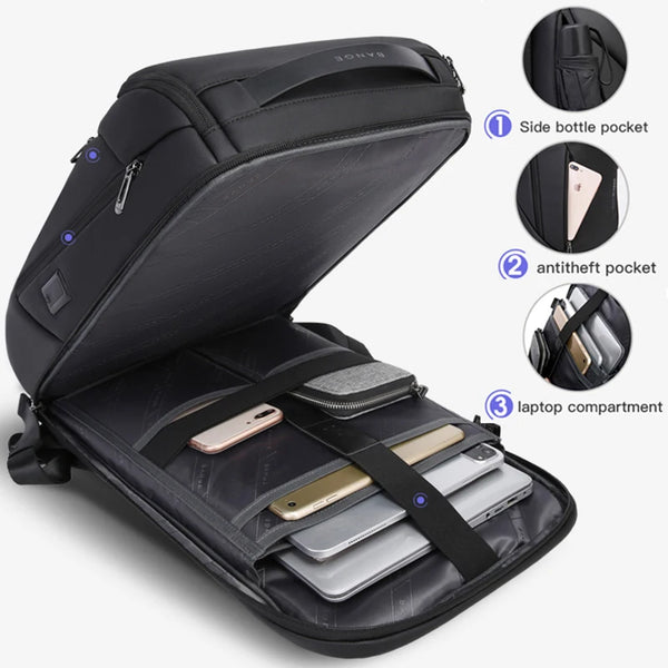 BANGE USB Charging Waterproof Laptop Backpack 17 Computer Bag Travel Business Hiking Backpacks School Back Pack Mochila For Men