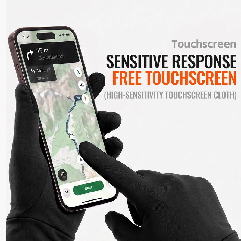 WRELS Driving Gloves Thermal Anti‑Slip Glove Liners Touch Screen Running Hiking Cycling Winter Men Women Outdoor Sports Glove