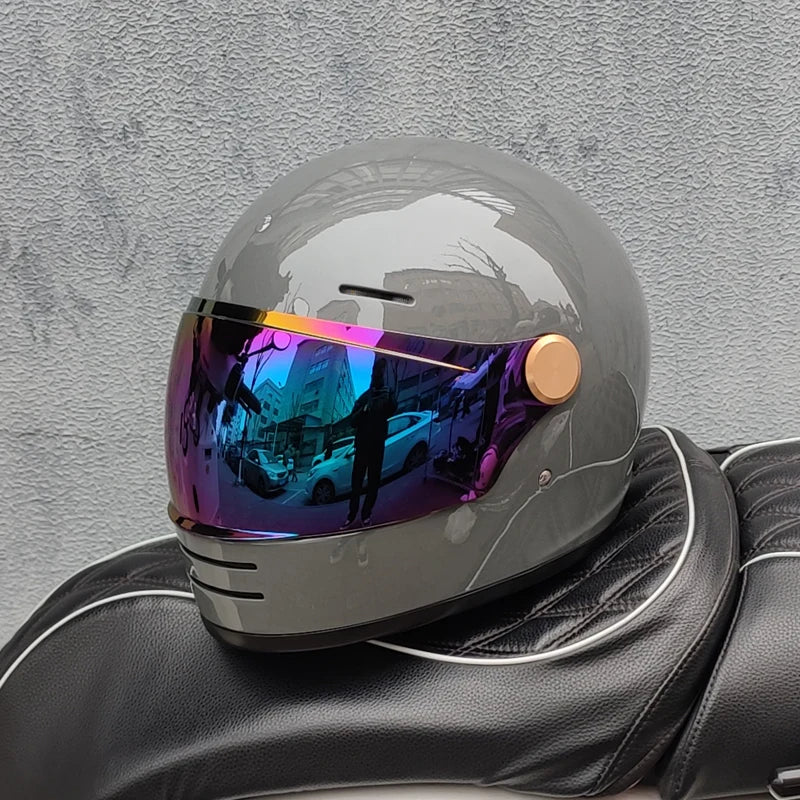 ORZ-806 Motorcycle helmet retro cruise motorcycle full helmet personalized lens ABS material