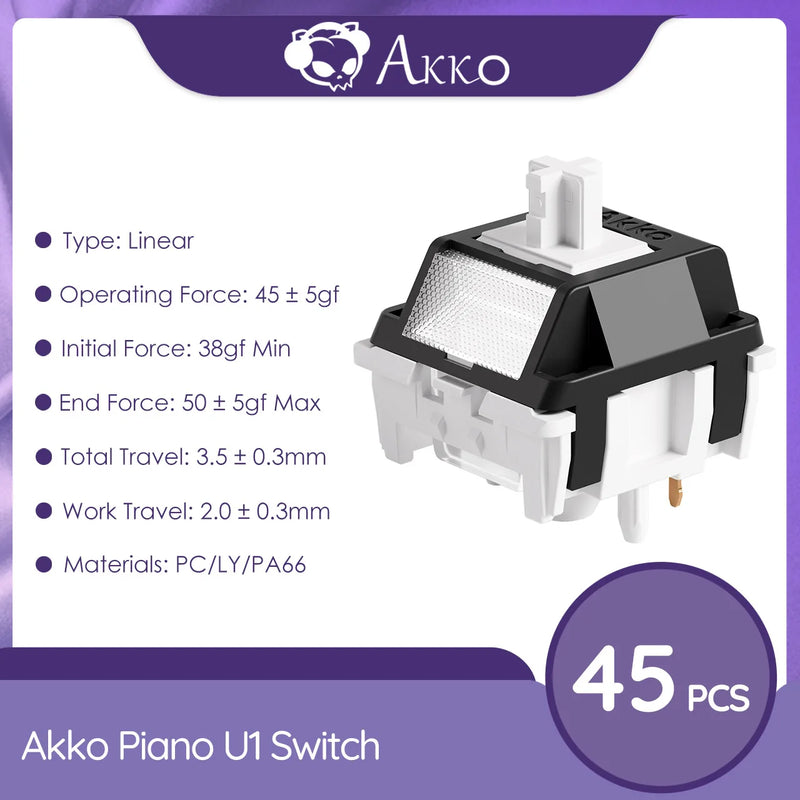 Akko U1 Series Mechanical Keyboard Switch 5 Pins Linear / Tactile Factory-lubed Hot-swappable MX Switches Keyboard Accessories