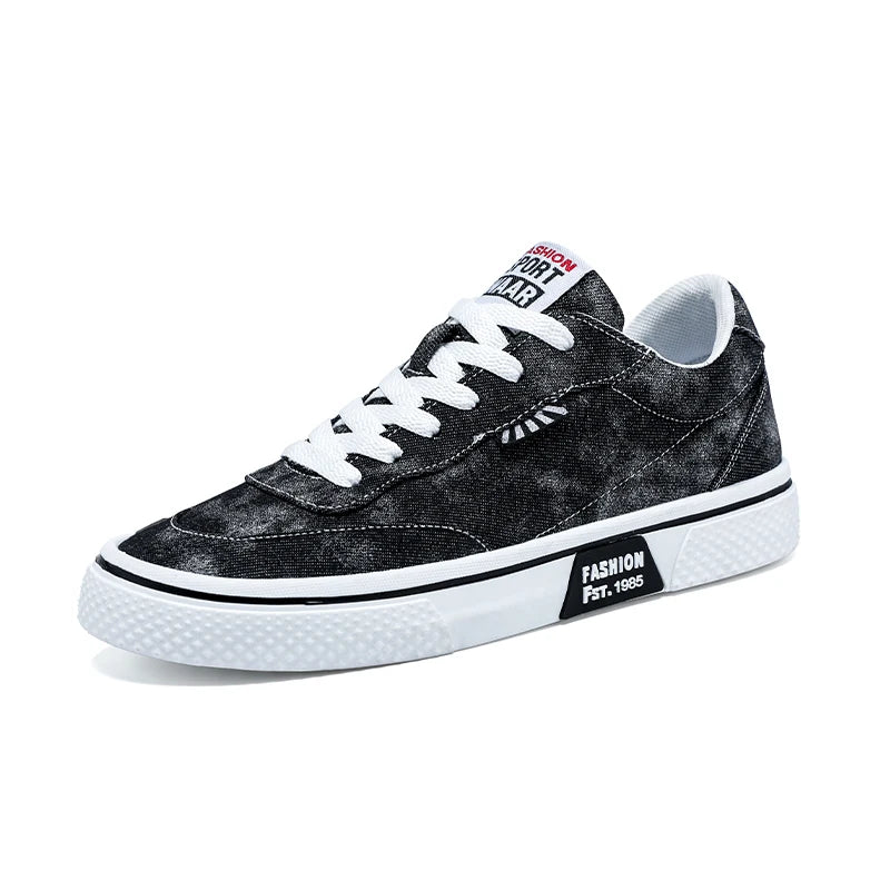 Men's Canvas Casual Shoes Four Season New Soft-Sole Breathable Lightweight Outdoor Walking Shoes Student Flat Sports Board Shoes