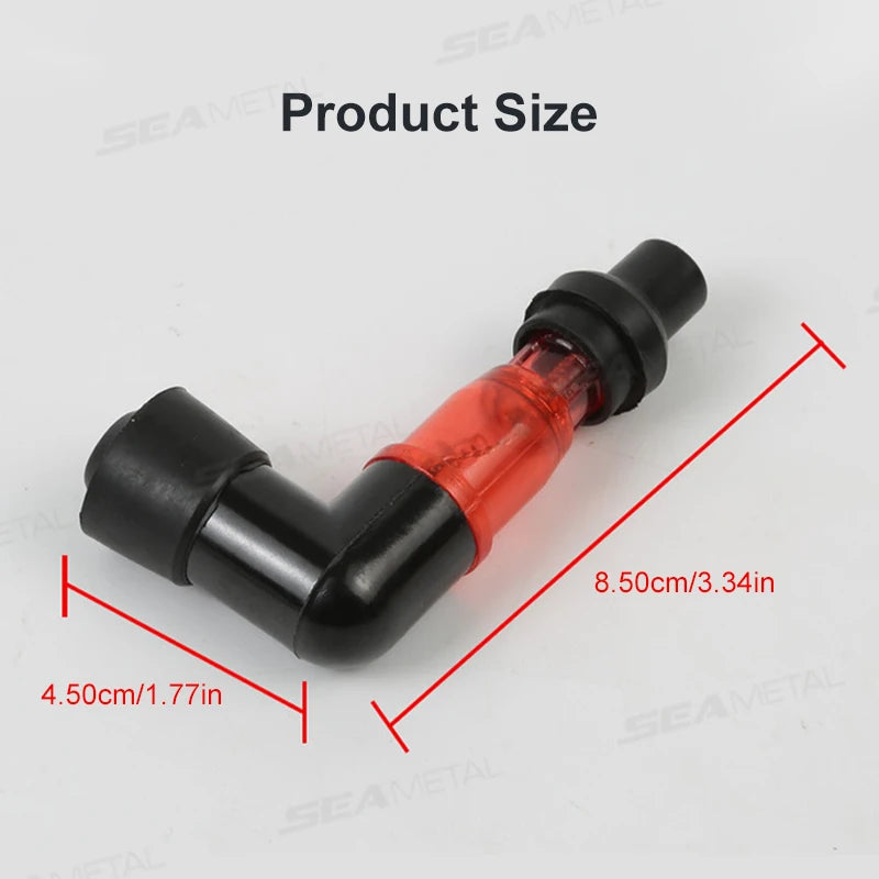 SEAMETAL Universal Motorcycle Ignition Spark Plug Cap 90 Degree Motorcycle Flashing Spark Plug Caps Covers for Motorbike Scooter
