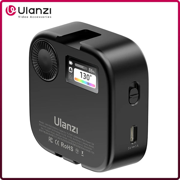 ភ្លើងវីដេអូ Ulanzi U60 ពណ៌ពេញ RGB 2500-9000K ពន្លឺពីរពណ៌អាចលៃតម្រូវបានសម្រាប់ការថតរូបបំពេញពន្លឺកាមេរ៉ាសម្រាប់ការផ្សាយផ្ទាល់ DSLR