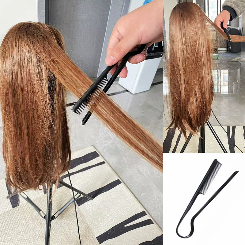 សិតសក់ម៉ូដ V-Comb សម្រាប់រៀបចំសក់រញ៉េរញ៉ៃ តម្រង់សក់ - ឧបករណ៍ក្លិបម៉ូដសក់ ពិសេសសម្រាប់សក់ពាក់