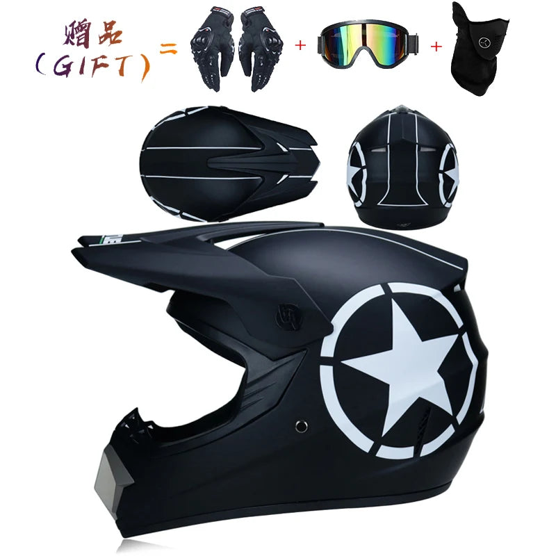 Send 3 pieces gift motorcycle helmet children off-road helmet bike downhill AM DH cross helmet capacete motocross casco