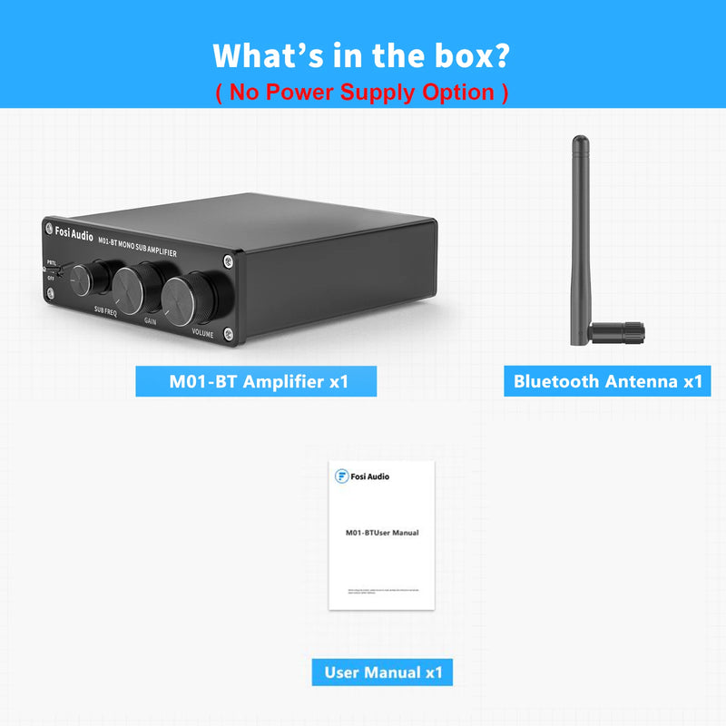 ឧបករណ៍បំពងសម្លេងប៊្លូធូស Fosi Audio 300W M01-BT អំភ្លីម៉ូណូមួយឆានែលសម្រាប់ឧបករណ៍បំពងសម្លេងនៅផ្ទះ