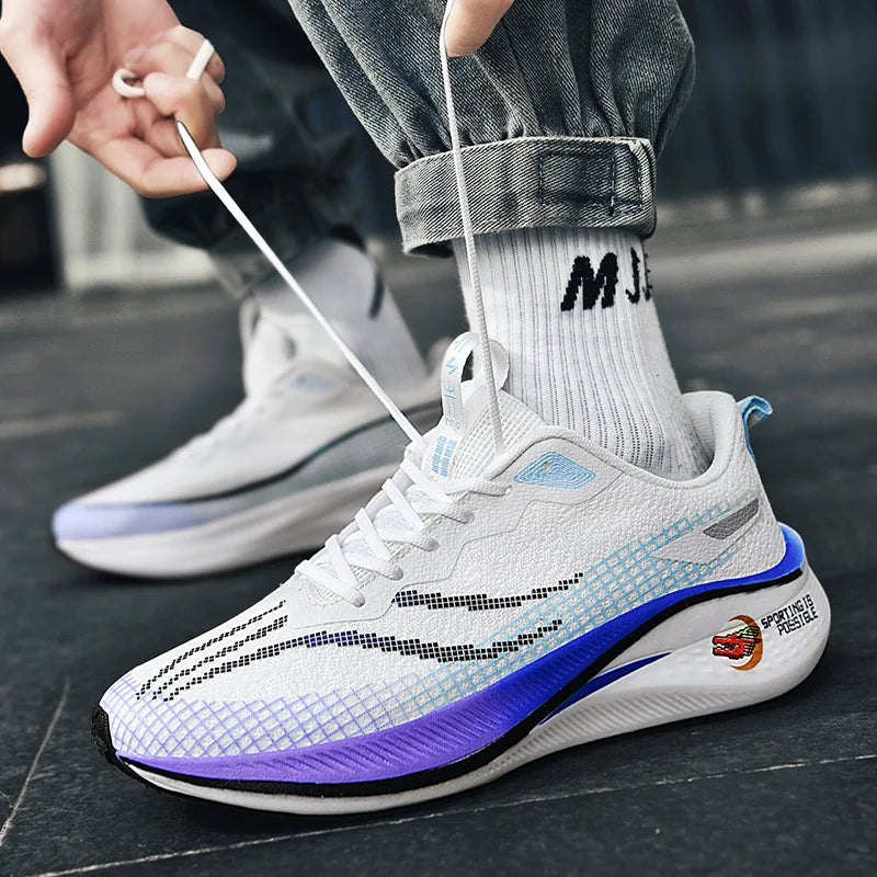 Couples light racing running shoes spring summer new soft sole outdoor casual sports shoes breathable men's women speed sneakers