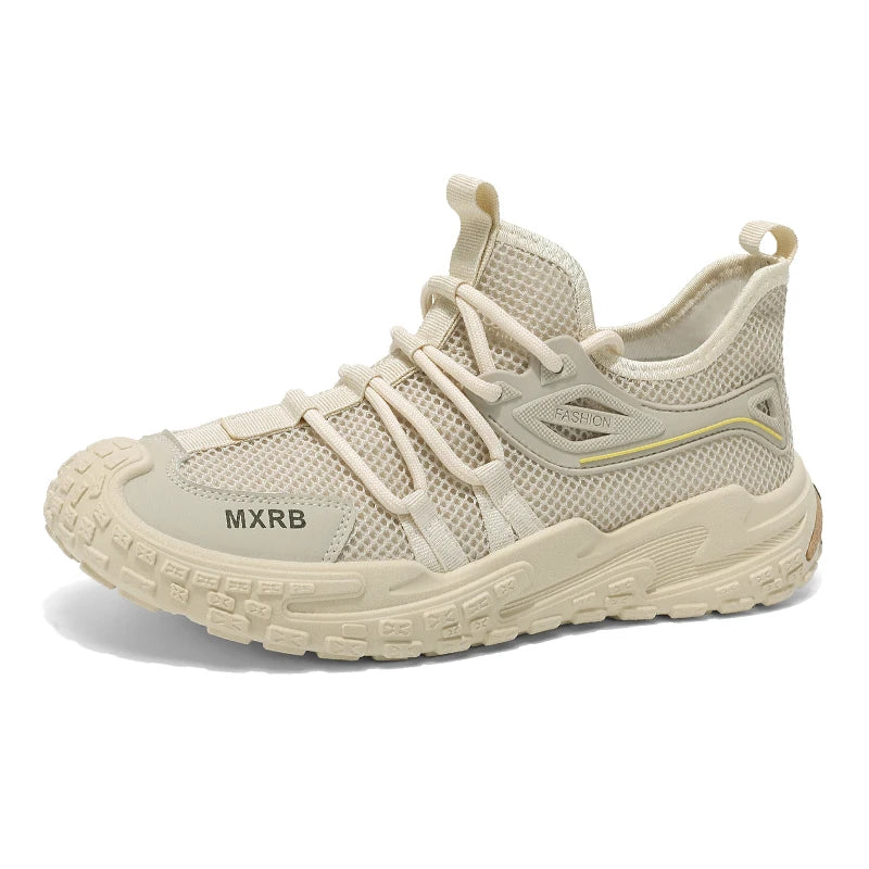 Mens Casual Sports Shoes Spring Fashion Simple Mesh Breathable Soft Thick Sole Comfortable Daily Leisure Outdoor Running Shoes