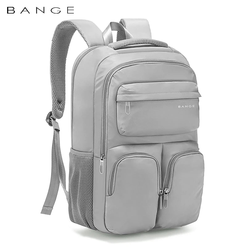 BANGE Large Capacity Men Backpacks for 15.6 Laptop Business Travel Women Backpack Waterproof School Bags with Mesh Side Pockets