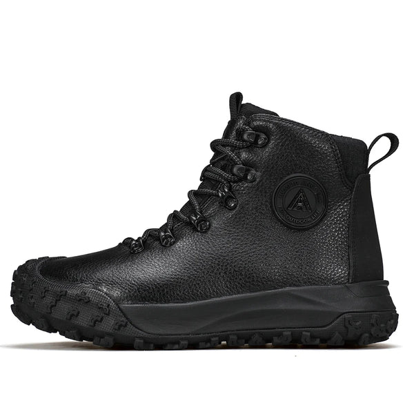 HUMTTO Winter Warm Wool Trekking Boots for Women Leather Hiking Shoes Outdoor Camping Women's Sports Shoes Non-slip Sneakers