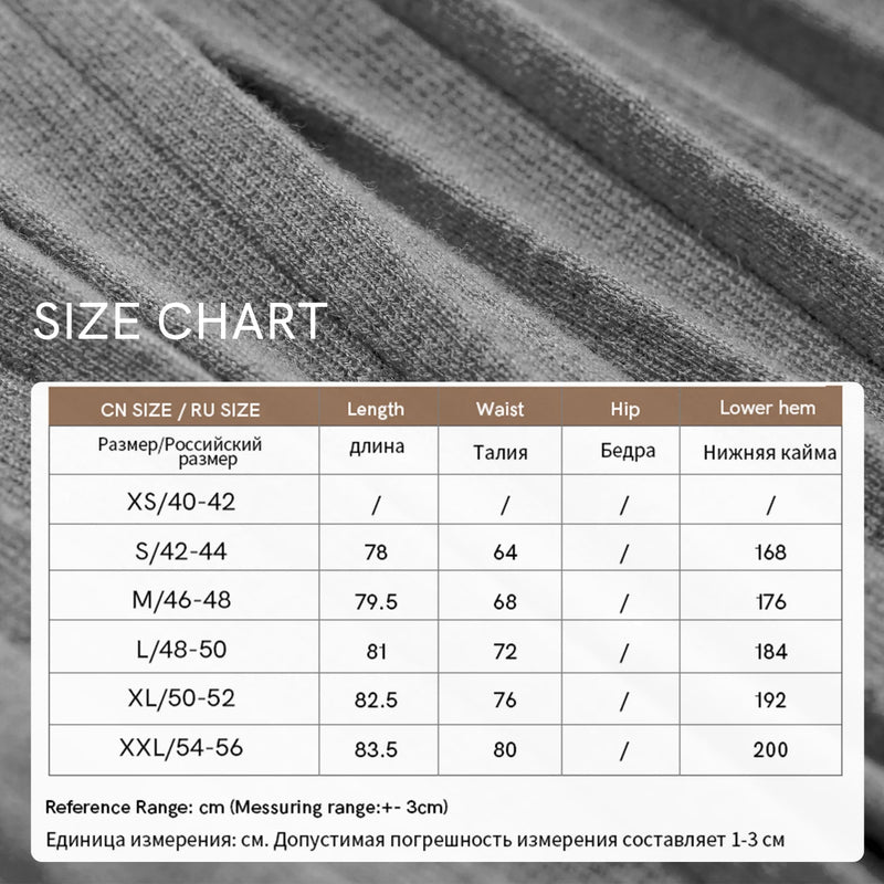 Amii Women's A-Line Pleated Midi Skirt Elastic Waist Loose Fit Knit Casual Commuter Minimalist Autumn 2026 Women Skirts 12623156