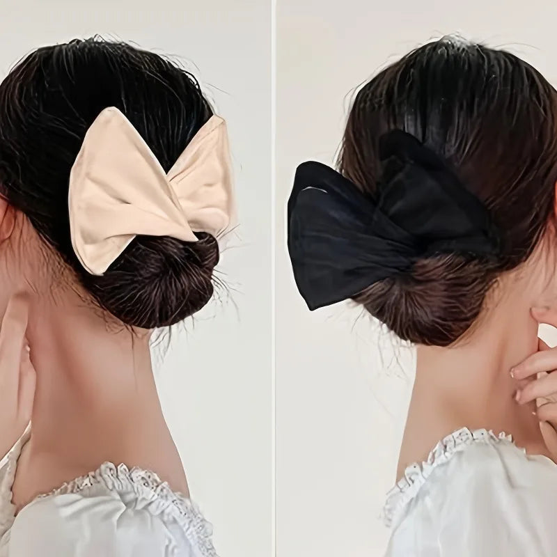 4pcs Lazy Bun Maker for Women,Hair Styling Tool,Rotating Headband,French-Style Vintage Lightweight Hair Roller hair accessories