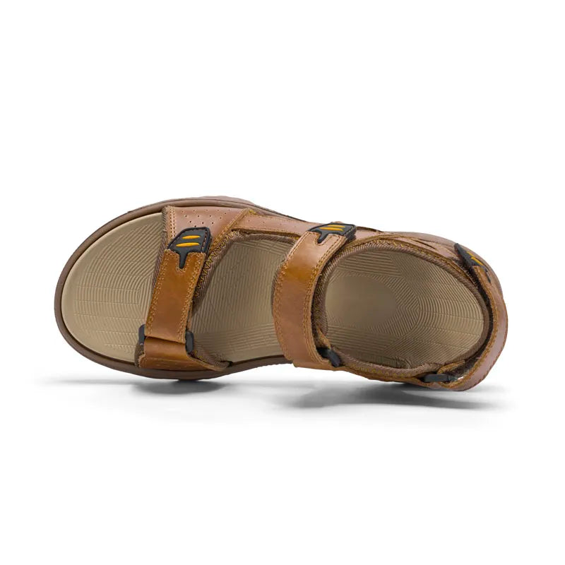 Summer Retro Sandals For Men Genuine Leather Sandals Outdoor Shoes Beach Verano Sandale Homme Sandalias Hombre