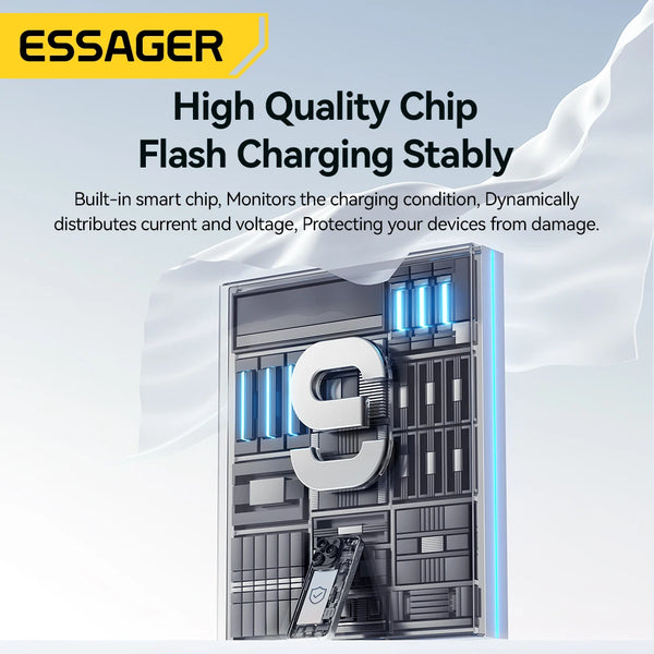 Essager 20W USB Type C GaN Charger Portable USB C Travel Charger Support Type C PD Fast Charging For Phone 16 15 14 13 Pro Max