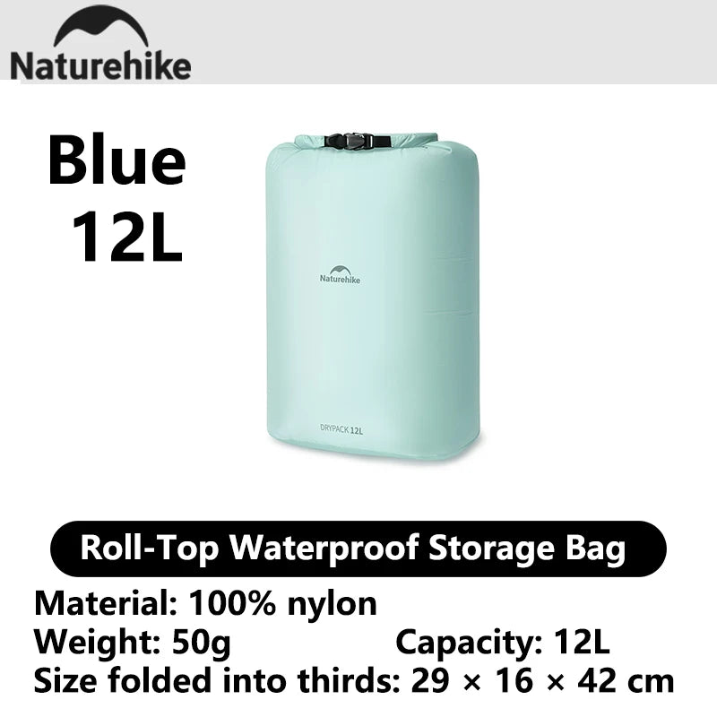 Naturehike 2026 Large New Outdoor Ultralight Roll Top PU2000+ Waterproof Storage Bag Picnic Camping Drinking Water Storage Bag