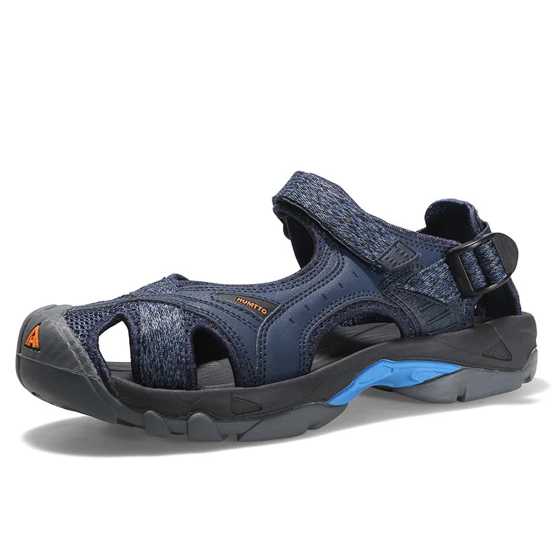 HUMTTO Summer Sandals Breathable Hiking Shoes for Men Outdoor Water Beach Mens Sandals Camping Fishing Climbing Aqua Sneaker Man