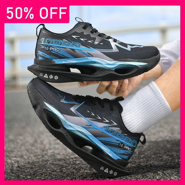 Unisex Sports Shoes Fashionable Mesh Breathable Outdoor Running Shoes Soft Sole Shock-absorbing Anti Slip Training Shoes for Men