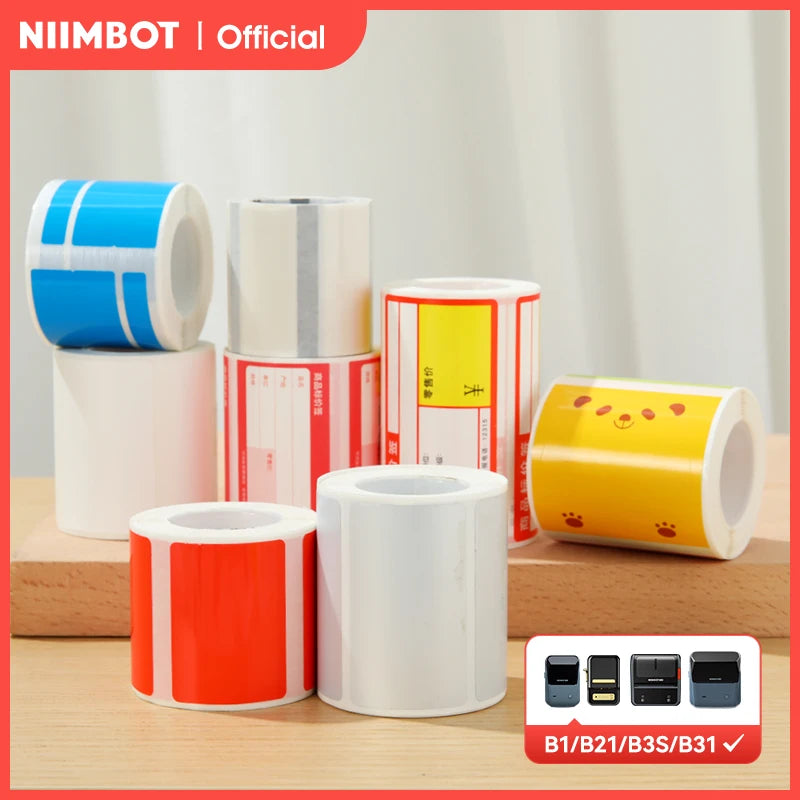NIIMBOT Thermal Label Paper for B1/B21/B3S/B31 Printer 9 Rolls Set Scratch-resistant Sticker Waterproof Oil-Proof Label Tape