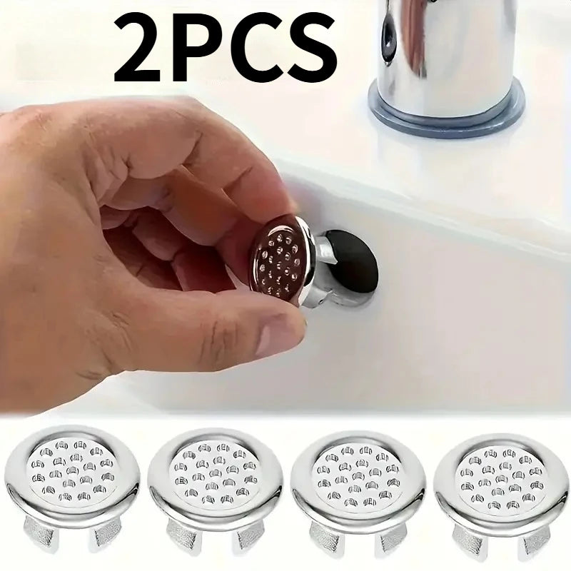 2PCS Sink Drain StopperWashbasin Overflow Cover Set - Leak-Proof,Easy-to-Install, Stylish Design for Bathroom, Kitchen Sinks