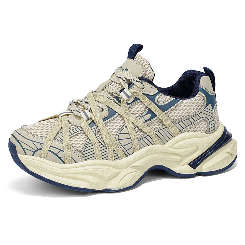 Chunky sneakers four seasons new Men's breathable light soft-sole anti-slip comfort outdoor casual walking sports running shoes