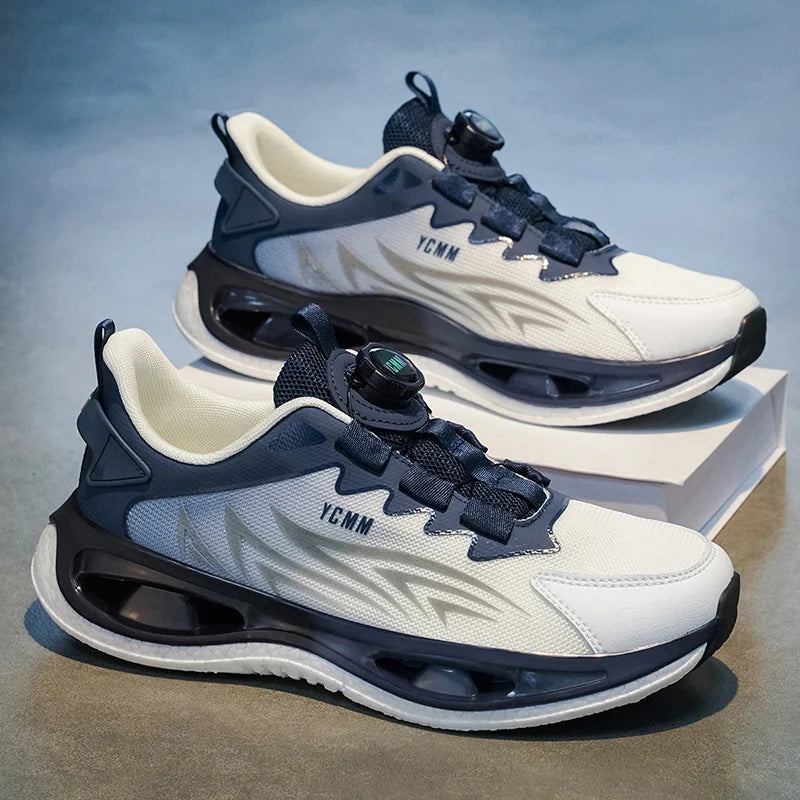 Men's casual cushioning sneakers Four seasons breathable light soft-sole outdoor racing running shoes Comfort speed sports shoes