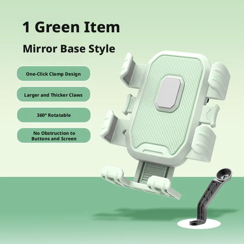 SEAMETAL Motorcycle Mobile Phone Stand Shockproof Riding Bicycle Phone Holder Navigation Bracket Handlebar/Rearview Mirror Type