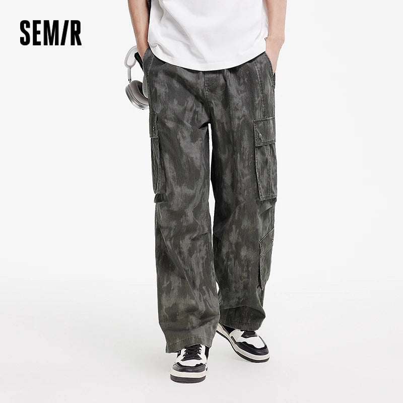 Semir Men Pants Workwear 2026 Multi Pocket Parachute Outdoor Straight Urban Casual Everyday Style Soft Comfortable Daily Wear