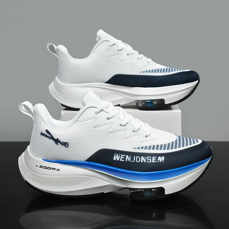 Mens Running Shoes Lightweight Breathable Mesh Sports Flat Soft Cushioned Soles Comfortable Walking Casual Fashion Sneakers Man