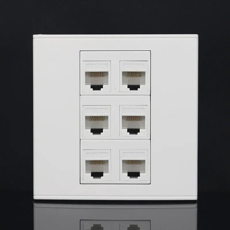 Model 86 six giga6 type network socket 6 no-hit RJ45 network cable module CAT6 computer wall panel, computer socket panel