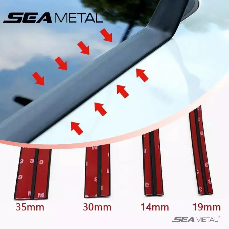SEAMETAL 2/8M Car Rubber Seal Strips Auto Windshield Roof Rubber Sealing Strip Noise Insulation Car Accessories 14/19/27/30/35mm