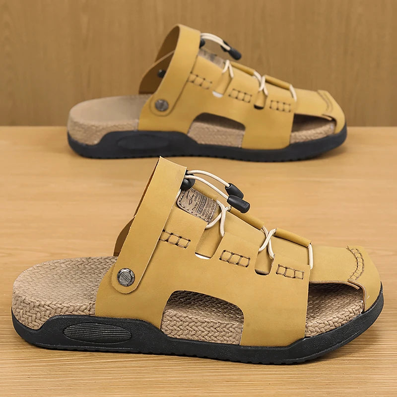 Men's Fashion One strap slippers summer new soft sole Non slip Quick Dry pool light walking casual Slides outdoor Beach slippers