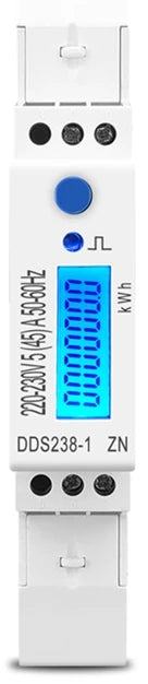 TOMZN Single-Phase DIN-Rail Energy Meter – 5(45)A, 220V 50/60Hz LCD Display KWh Watt-hour Measurement
