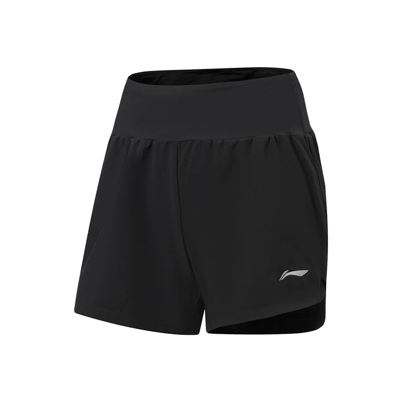 ខោរត់អាជីព Li-Ning សម្រាប់នារី LN DRY ការពារកម្តៅថ្ងៃ 88% Polyester 12% Elastane ខោ Lining ឆ្លុះបញ្ចាំង AKSW120