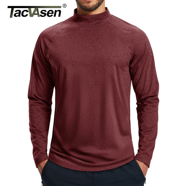 TACVASEN Men's Thermal Shirts Long Sleeve Micro-fleece Fleece Lined Base Layer Undershirts Athletic Warm Winter Workout Top