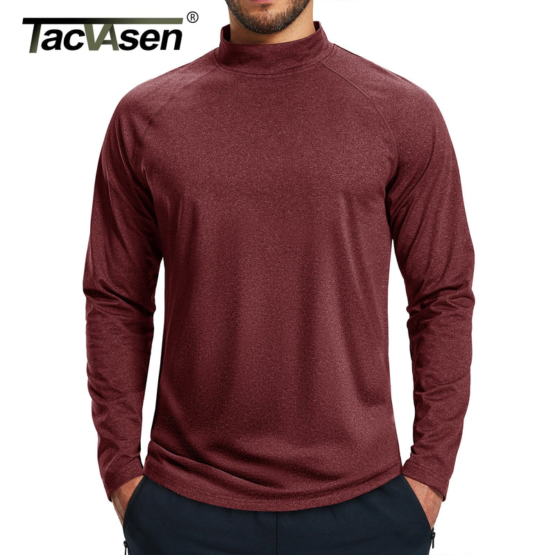 TACVASEN Men's Thermal Shirts Long Sleeve Micro-fleece Fleece Lined Base Layer Undershirts Athletic Warm Winter Workout Top