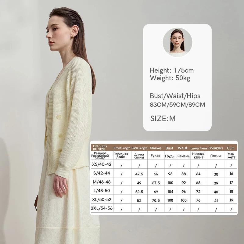 AMII Minimalist Elegant Woman Cardigan 2026 Autumn French V-Neck Raglan Asymmetrical Tops Loose Casual Knit Cardigans 12523010