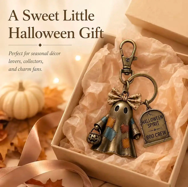 Halloween Spirit Boo Crew Ghost Keychain for Halloween Party Supplies Customizable Design Durable Keychains for Adults