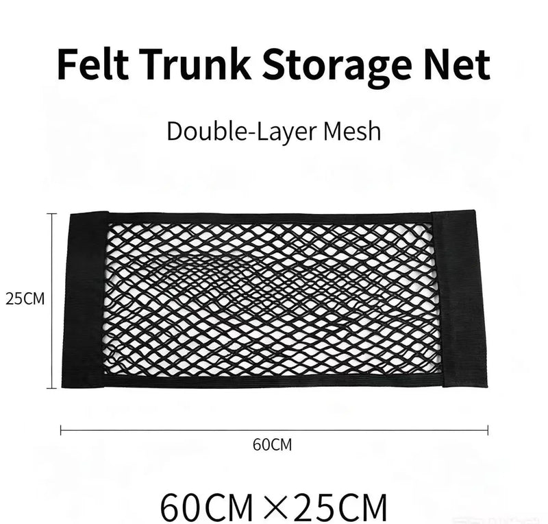 Velcro Car Trunk Storage Net Bag - Universal Fixing Artifact for Vehicle Trunk Supplies Organizer Bag